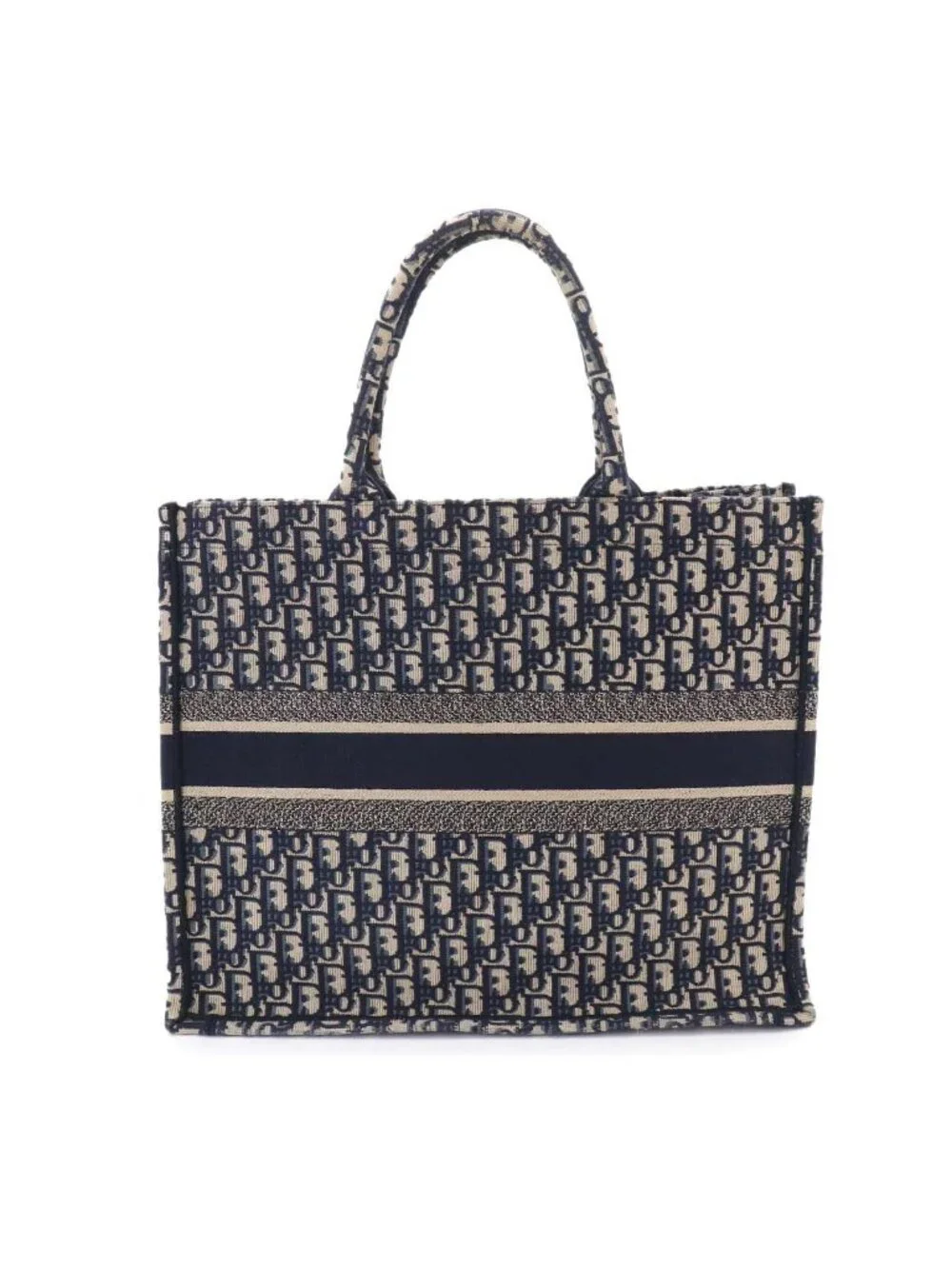 Dior Oblique Book Tote Large Canvas Navy